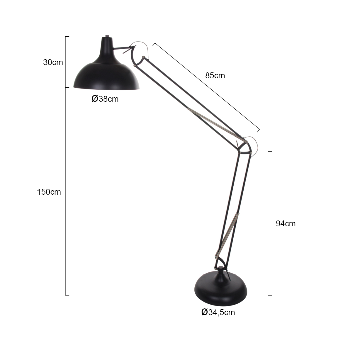 Plasticiteit meel Mand Vloerlamp - Mega grote XXL industriele vloerlamp