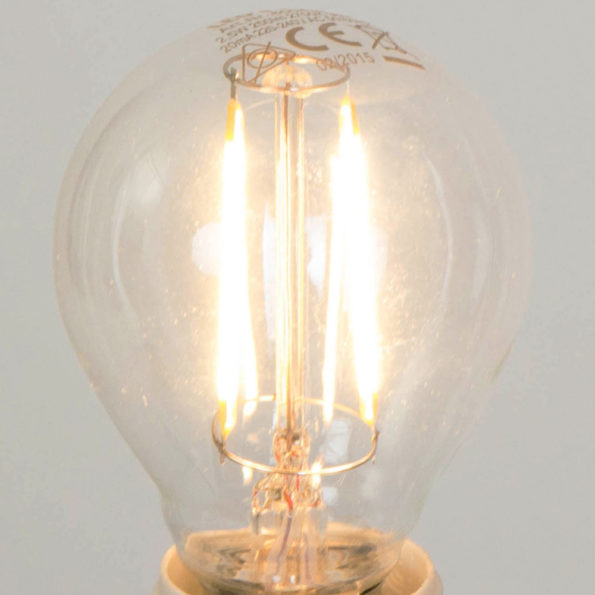 Led-filament, gloeilamp, brandend, sfeer