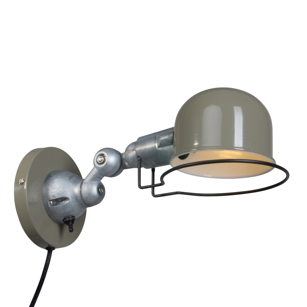 brandwonden Vernederen Maria Groene wandlamp Jip | Industriele lampen online