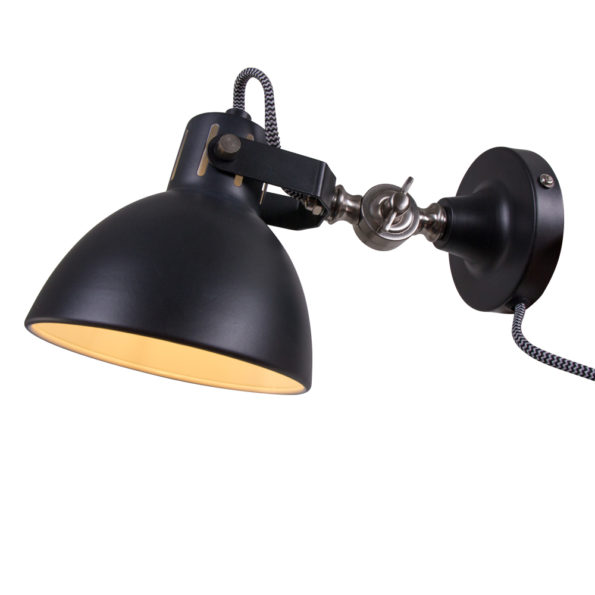 Zwarte wandlamp Do