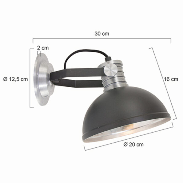 Industriële wandlamp Finn - Afbeelding 9