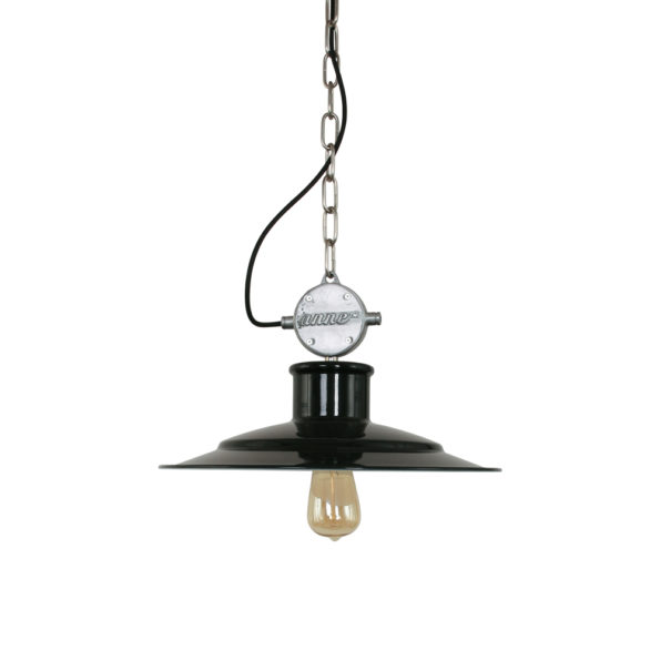 Robuuste industriele hanglamp zwart