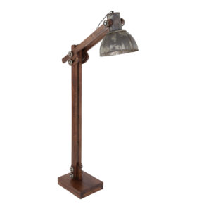 donkere houten lamp