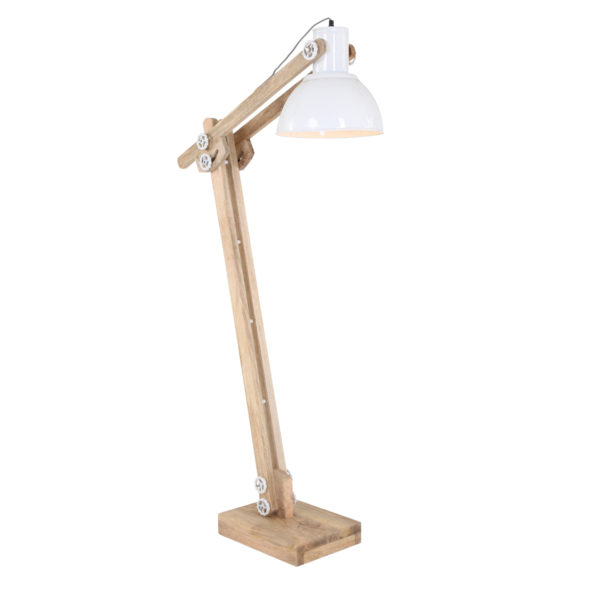 houten staande lamp