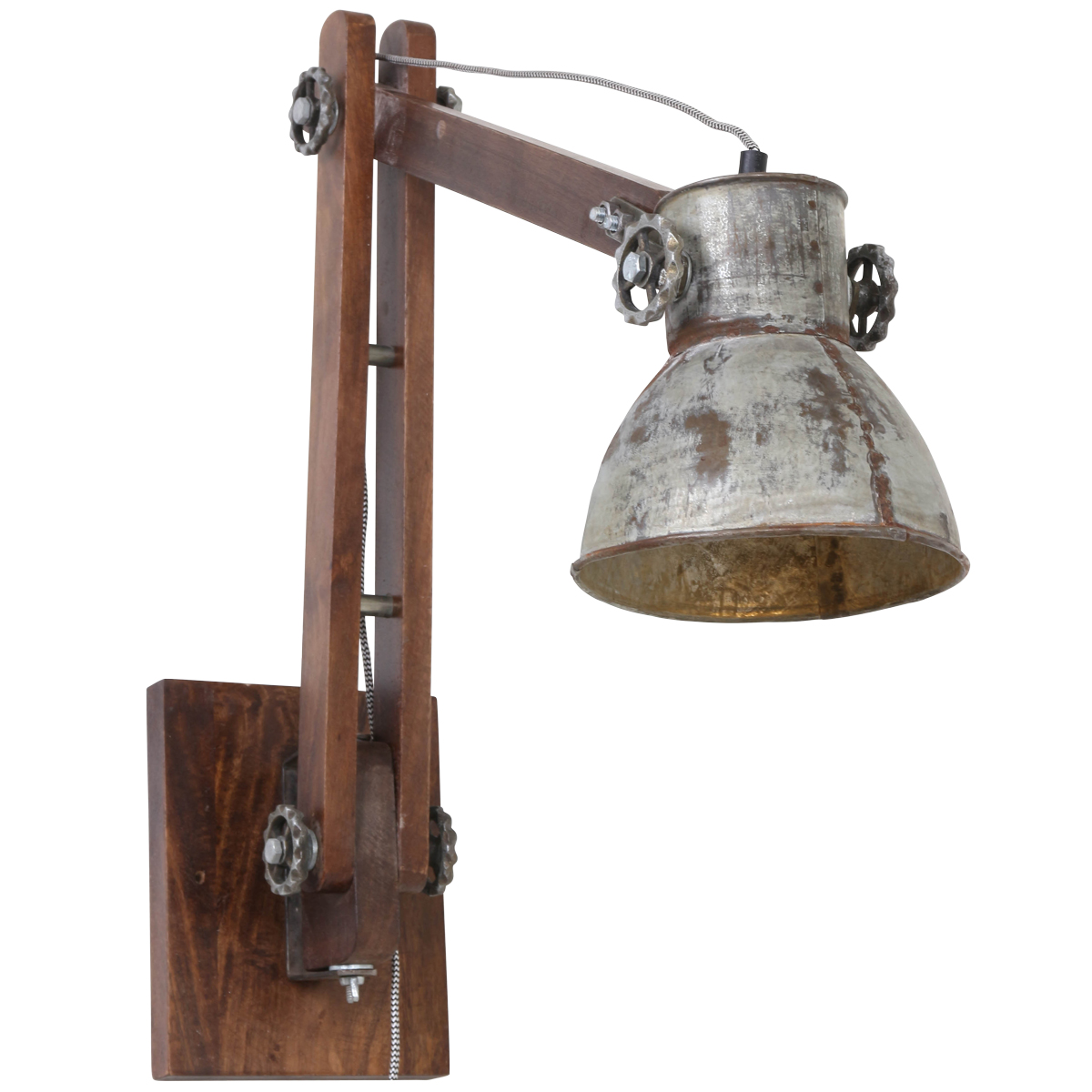 pint helper Mordrin Verstelbare industriële wandlamp Alium staal | Industriele lampen online