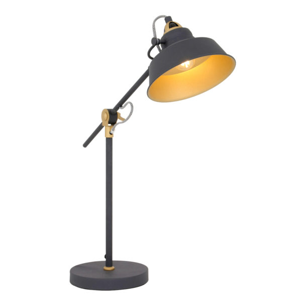 Industriële tafellamp Nove zwart ø 18 cm