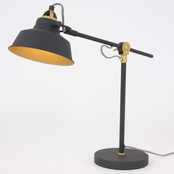 Industriële tafellamp Nove zwart ø 18 cm - Afbeelding 3