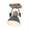 Houten wandlamp Gearwood grijs-7968GR