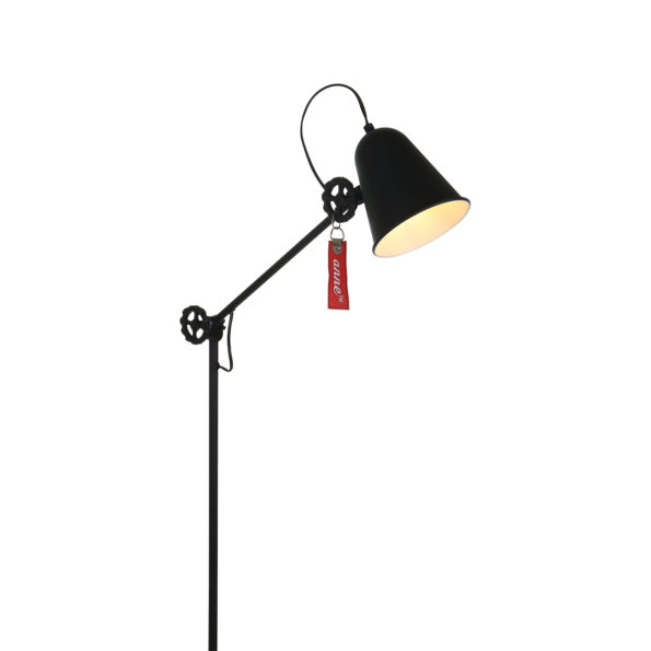 Industriële vloerlamp Dolphin zwart ø 28 cm - Afbeelding 3