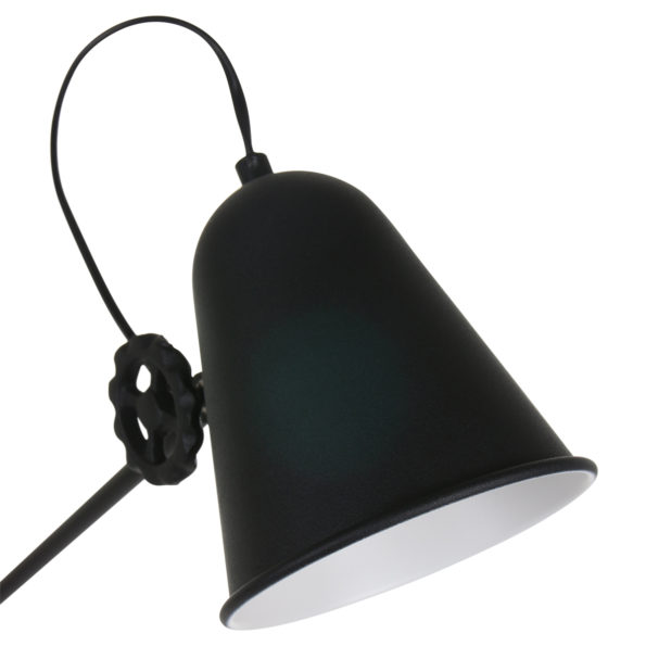 Industriële vloerlamp Dolphin zwart ø 28 cm - Afbeelding 4