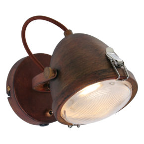 Industriële wandlamp Dublin bruin-1311B