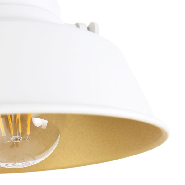 Industriële wandlamp Nove wit ø 18 cm - Afbeelding 2