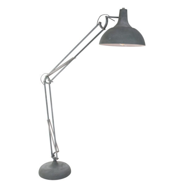 Metalen vloerlamp XXL Office grijs-7633GR