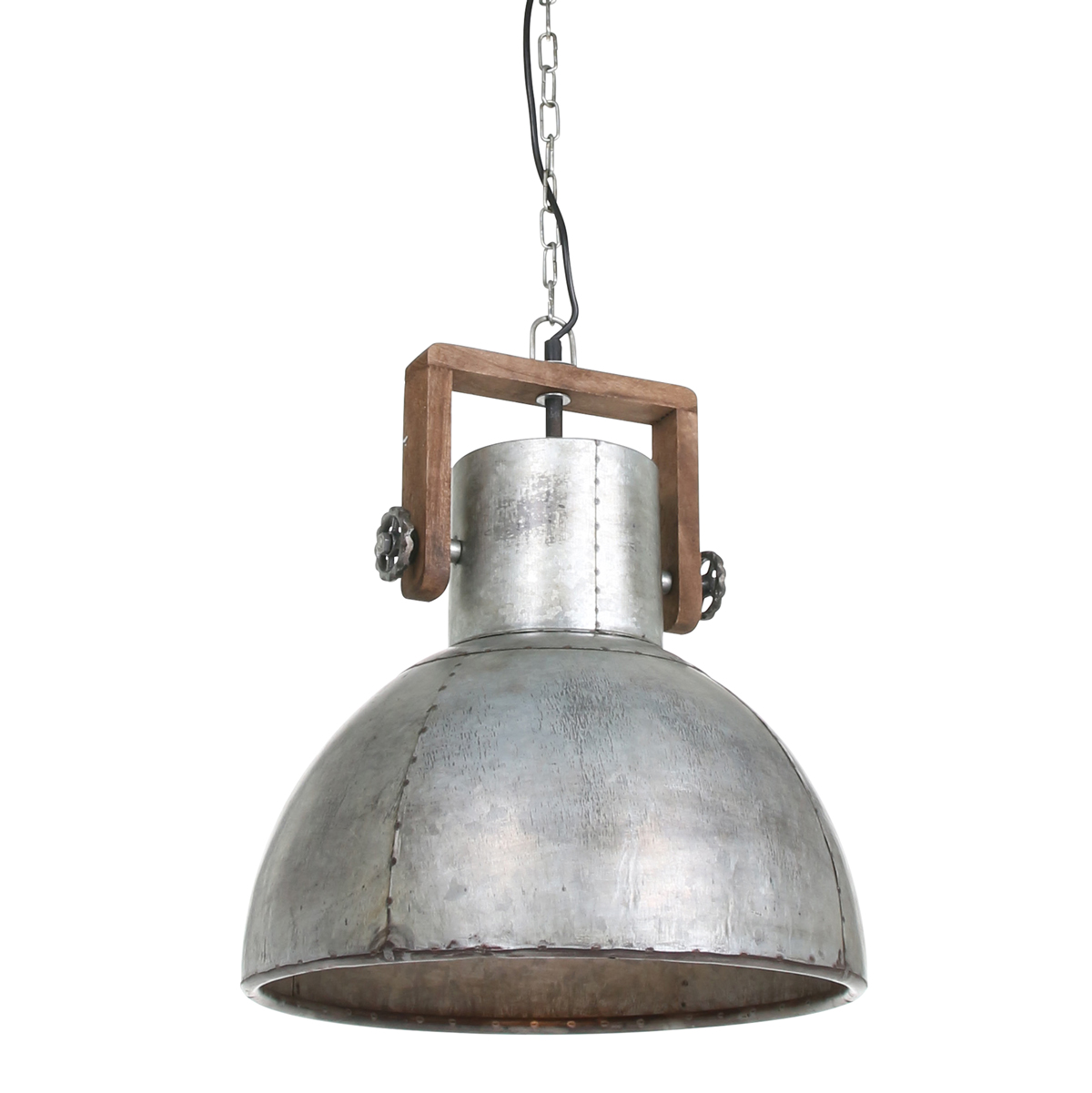 vooroordeel jacht gemiddelde Hanglamp oude look staal met hout industrieel Shelly | Industriele lampen  online