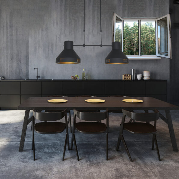 Industriële hanglamp Evy zwart - Afbeelding 3