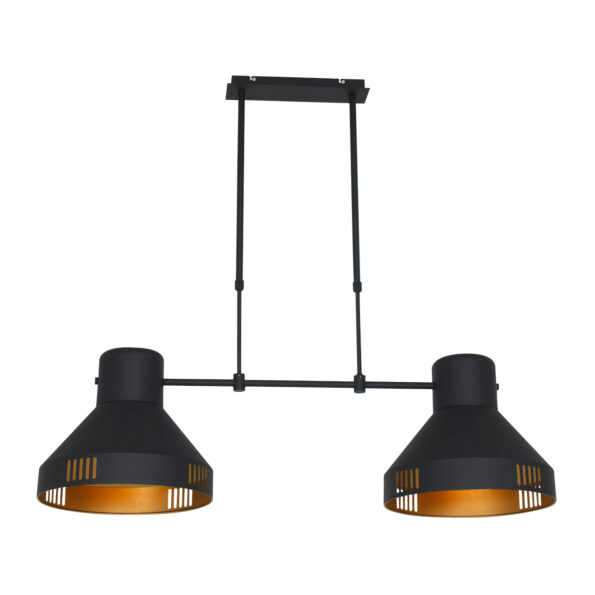 Industriële hanglamp Evy zwart