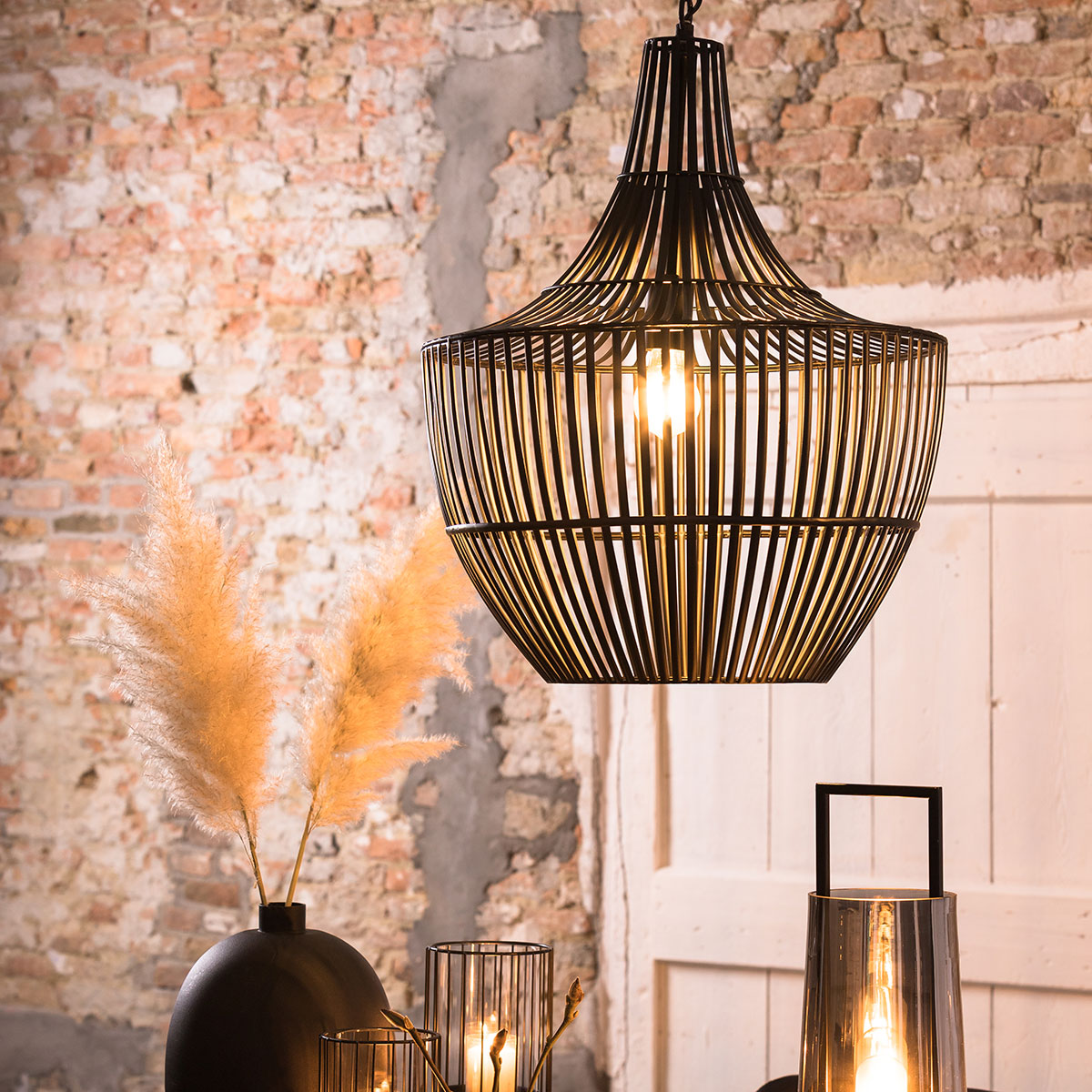 of links Onhandig Hanglamp zwart industrieel modern Stella | Industriele lampen online