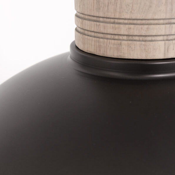 Hanglamp Antraciet met houten details industrieel landelijk Gearwood - Afbeelding 5