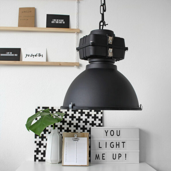 Industriële hanglamp Densi zwart ø 38 cm - Afbeelding 3