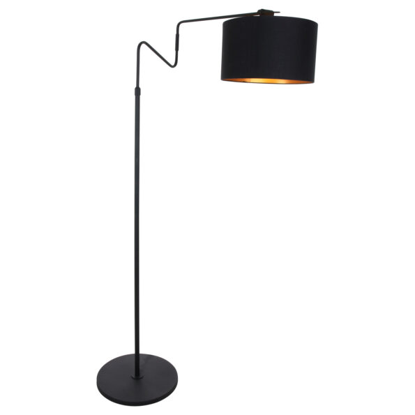 Industriële vloerlamp Linstrom zwart
