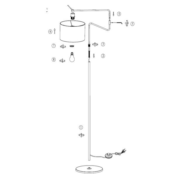 Industriële vloerlamp Linstrom zwart - Afbeelding 11