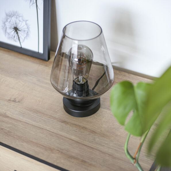 Industriële tafellamp Ancilla zwart ø 17 cm - Afbeelding 3