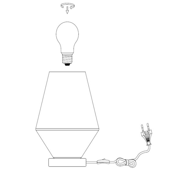 Industriële tafellamp Ancilla zwart ø 17 cm - Afbeelding 9