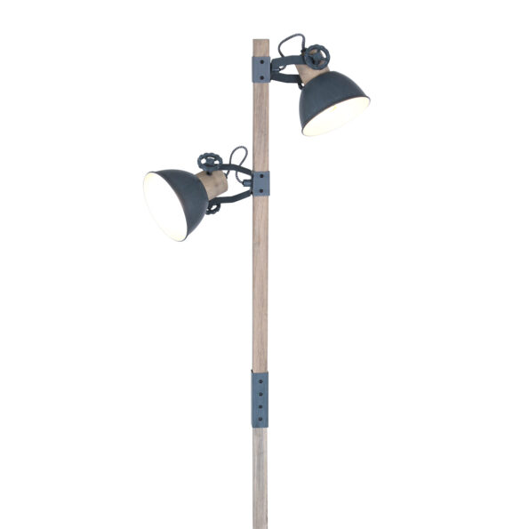 Industriële vloerlamp Gearwood grijs - Afbeelding 3