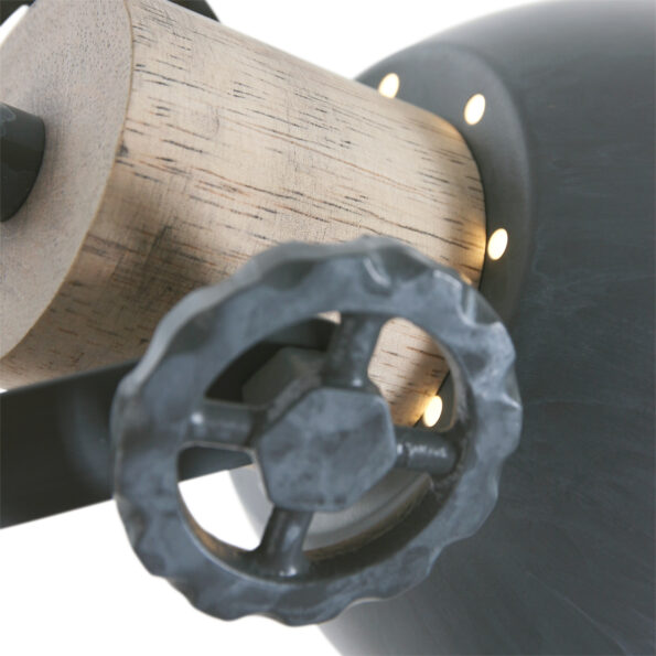Industriële vloerlamp Gearwood grijs - Afbeelding 4