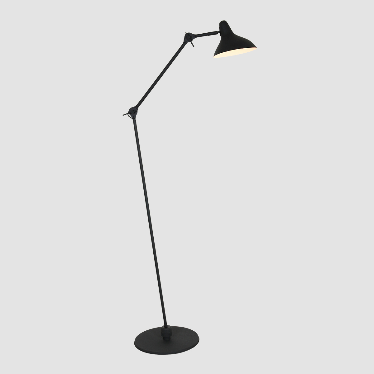 Supplement Martin Luther King Junior resultaat Vloerlamp zwart design industrieel Kasket | Industriele lampen online