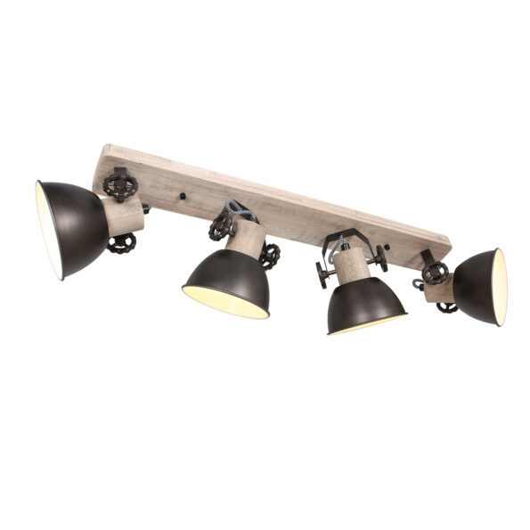 Industriële spot Gearwood antraciet - Afbeelding 2