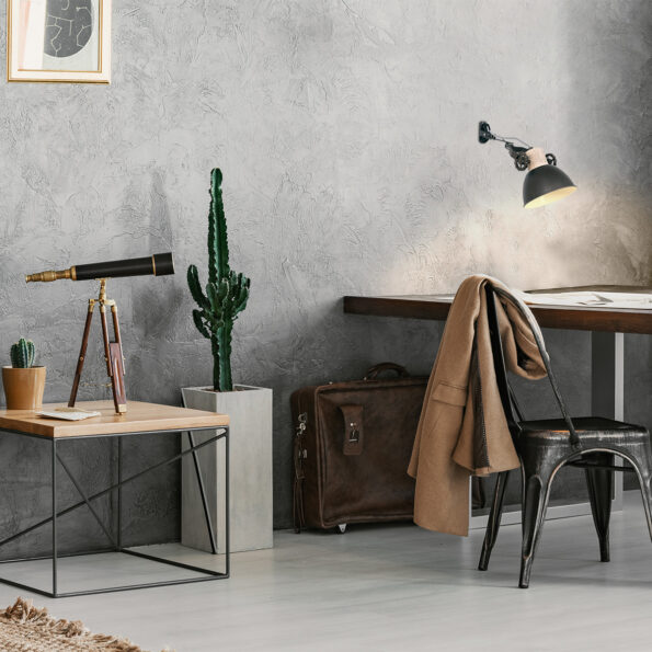 Wandlamp antraciet met hout landelijk Gearwood - Afbeelding 3