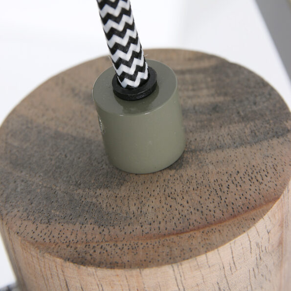 Wandlamp groen met hout industrieel Gearwood - Afbeelding 8