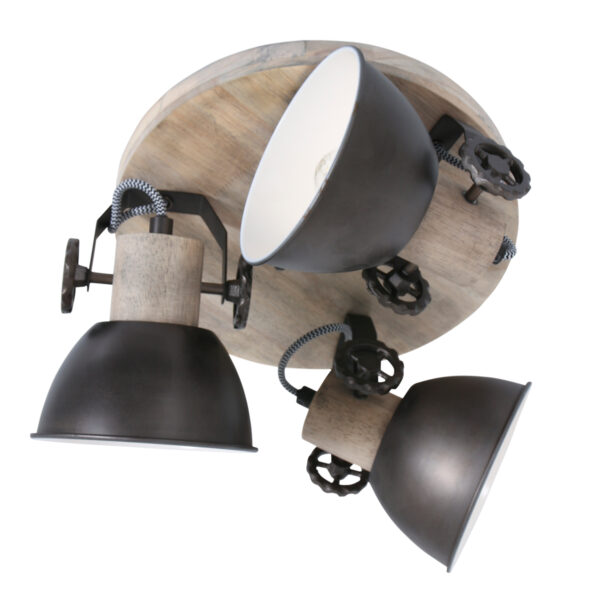 Industriële spot Gearwood antraciet ø 38 cm - Afbeelding 2