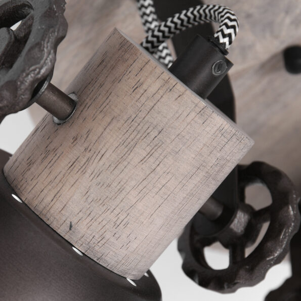 Industriële spot Gearwood antraciet ø 38 cm - Afbeelding 4