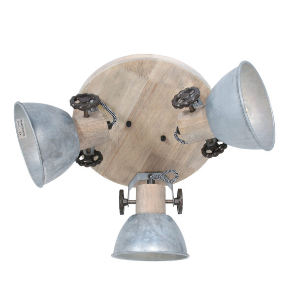 Industriële spot Gearwood nikkel ø 38 cm - Afbeelding 2