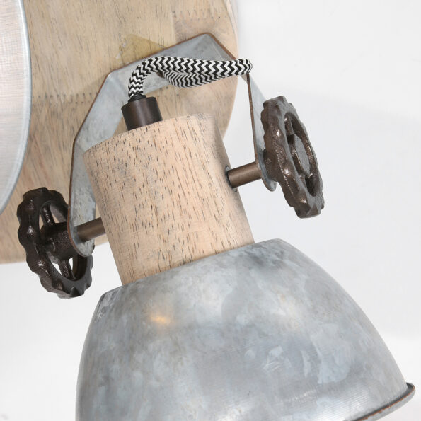 Industriële spot Gearwood nikkel ø 38 cm - Afbeelding 8