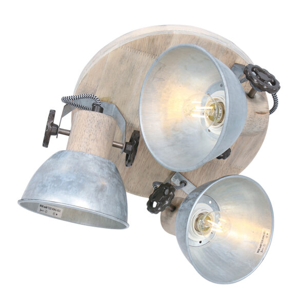 Industriële spot Gearwood nikkel ø 38 cm - Afbeelding 11