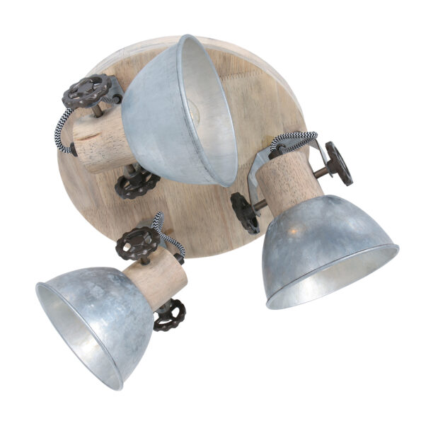Industriële spot Gearwood nikkel ø 38 cm