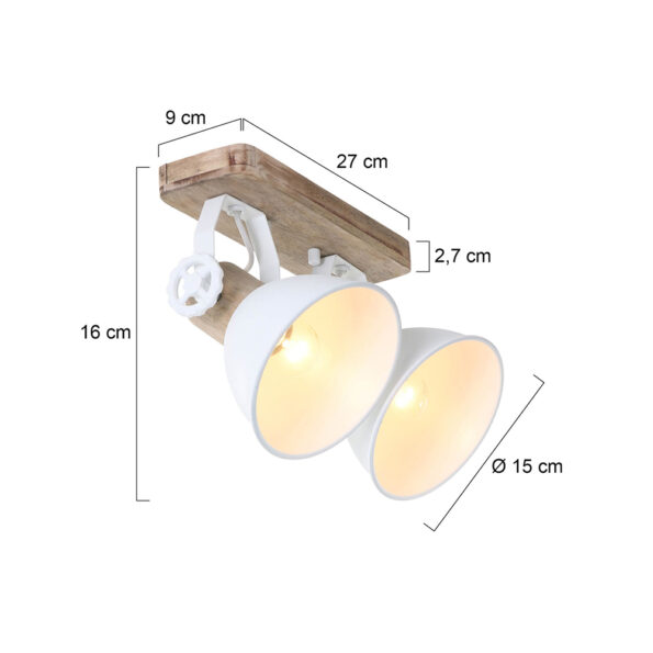 Industriële spot Gearwood hout - Afbeelding 8