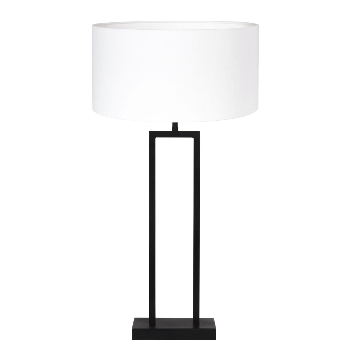 Sneeuwwitje Autorisatie limiet Moderne tafellamp wit met zwart Shiva | Industriele lampen online