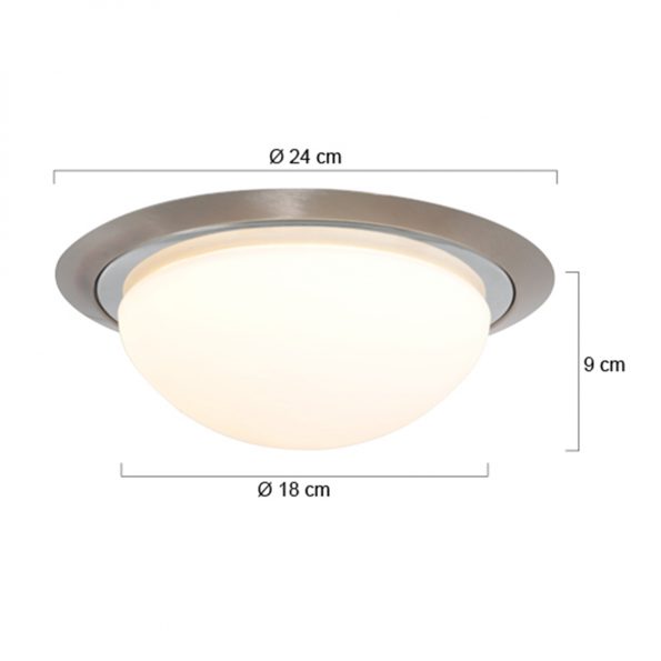 Industriële plafonniere Ikaro staal ø 24 cm - Afbeelding 6