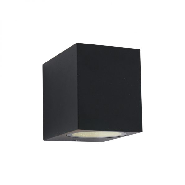 Wandlamp buiten vierkant Square zwart-1495ZW