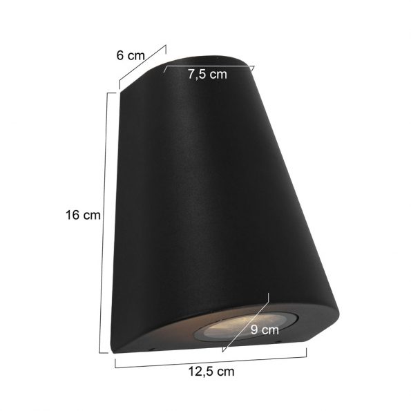 Industriële buitenlamp Hermi I zwart - Afbeelding 8