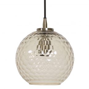 Glazen moderne hanglamp Dione Brons-1769BR