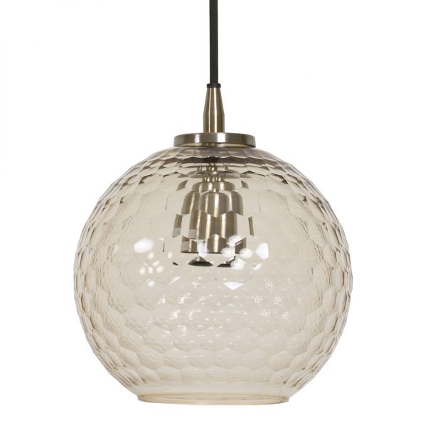 Glazen moderne hanglamp Dione Brons-1769BR