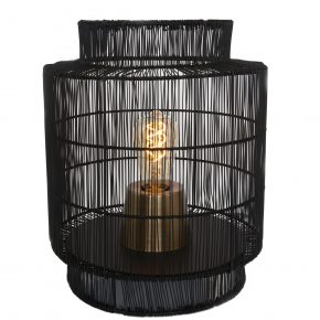 Draad tafellamp rond Gruaro zwart-1935ZW