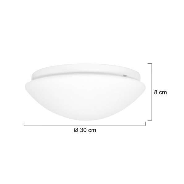 Industriële plafonniere Ceiling and wall wit ø 30 cm - Afbeelding 6