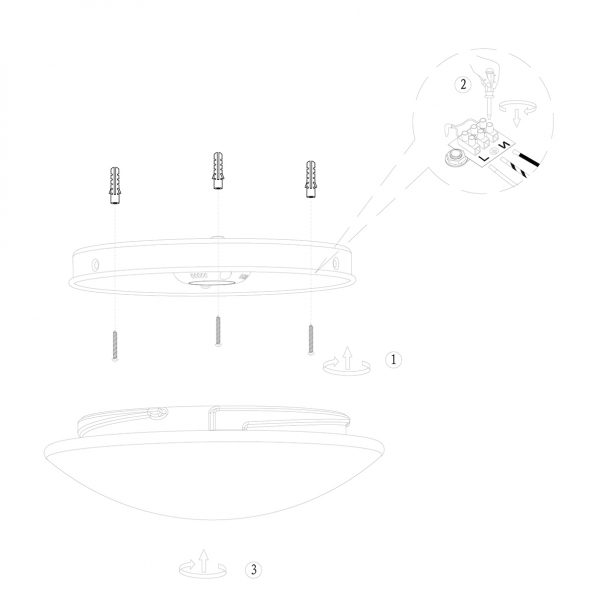 Industriële plafonniere Ceiling and wall wit ø 30 cm - Afbeelding 7
