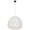 Trendy stoffen grote hanglamp Bangalore wit-2137W